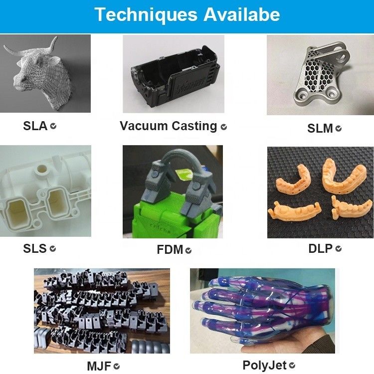 Parti di fabbricazione industriale di resine di plastica resistenti alle alte temperature Micro-meccanica Sla 3d Printing Prototype Service